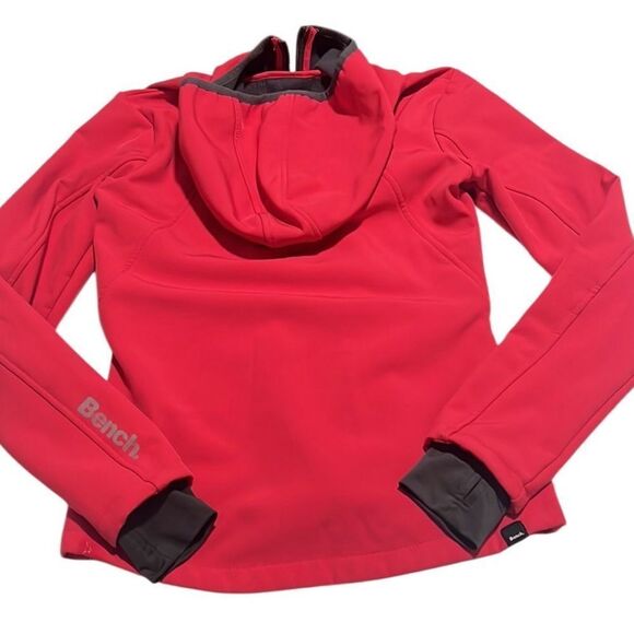 Bench Pink Fleece Lined Hooded Full-Zip Thumb Hole Hoodie Jacket Size Medium - Picture 3 of 10